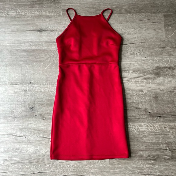 Vibrant Red Mini Dress - Picture 1 of 7